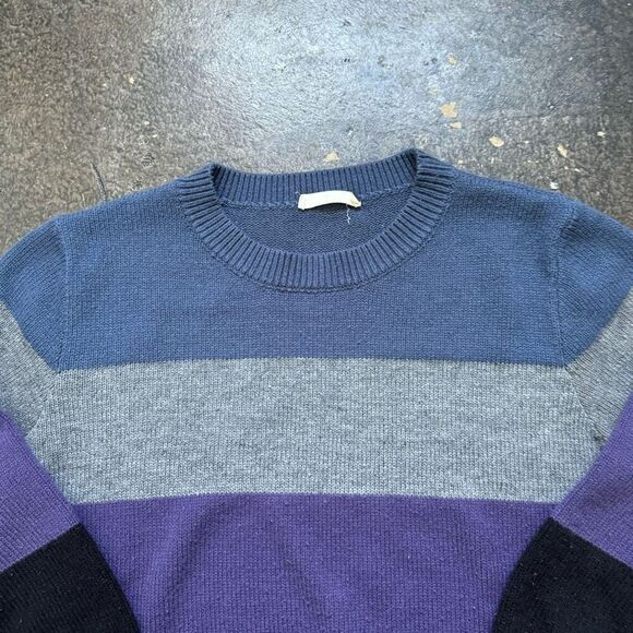 Elodie Women’s Striped Sweater Size Large Acrylic Blend Colorful Stretch Preppy - Picture 2 of 10